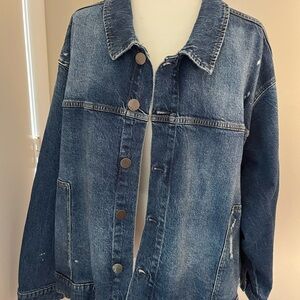 NWOT “ana”Distressed Blue Denim Women's Jean Jacket Size 4X Excellent Condition